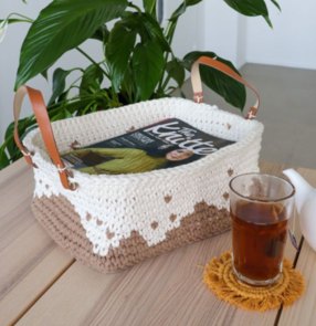 Hoooked Crochet Pattern Tapestry Magazine Basket