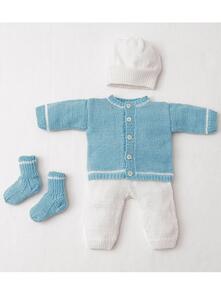 Lana Grossa Pattern / Kit - Cool Wool Baby - Infants Jacket, Pants, Hat & Socks (0099)