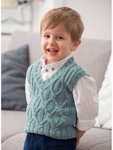 Lana Grossa Pattern / Kit - Cool Wool Big - Infants Vest (0117)