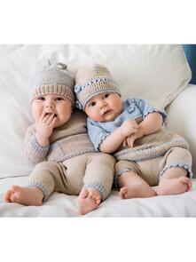 Lana Grossa Pattern / Kit - Cool Wool Baby - Infants Pullover, Pants & Hat (0110)