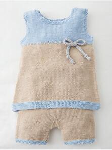 Lana Grossa Pattern / Kit - Cool Wool Baby - Infants Tunic & Booties (0108)