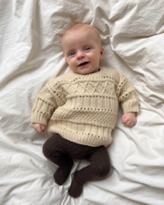 Petite Knit Ingrid Sweater Baby - Knitting Pattern / Kit