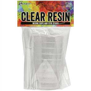 Ranger Ink  Ranger Clear Resin Mixing Cups & Stir Sticks 5/Pkg