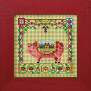 Mill Hill Cross Stitch Kit - Jim Shore's Farm Animals - Percy Pig