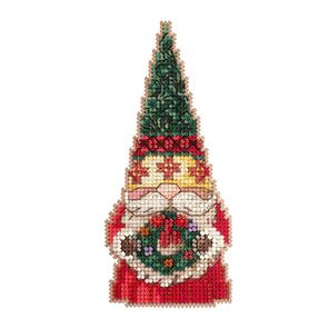 Mill Hill Jim Shore Bead & Cross Stitch Kit - Gnome with Wreath