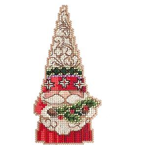 Mill Hill Jim Shore Bead & Cross Stitch Kit - Gnome Holding Holly