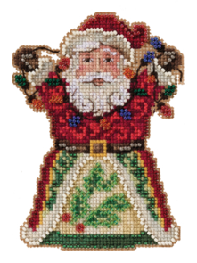 Mill Hill Cross Stitch Kit - Jim Shore's Santa With Lights