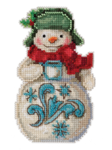 Mill Hill Jim Shore Bead & Cross Stitch Kit - Snowman with Cocoa