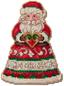 Mill Hill Cross Stitch Kit - Jim Shore's 2024 Christmas - Santa Holding Heart