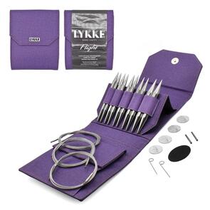Lykke 5" Interchangeable FLIGHT - (BULKY) - SET - "Faux Waxed Canvas - Purple"