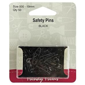 Trendy Trims  Safety Pins (Black - Size 000) 50/Pkg