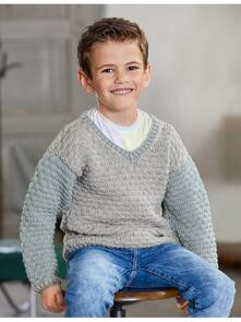 Lana Grossa Pattern / Kit - Cool Wool Big - Childs Pullover (0133)