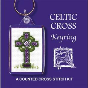 Textile Heritage  Cross Stitch Kit Key Ring - Celtic Cross