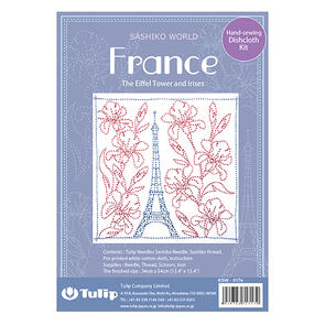 Tulip Hand Sewing Kits, Sashiko World - France Eiffel Tower & Irises