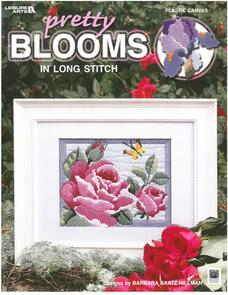 Leisure Arts Pretty Blooms In Long Stitch