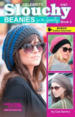 Leisure Arts Celebrity Knit Slouchy Beanies #2 Book