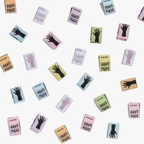 KATM Woven Labels - RAINBOW MINI HANDS