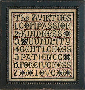La-D-Da Cross Stitch Chart - The 7 Virtues