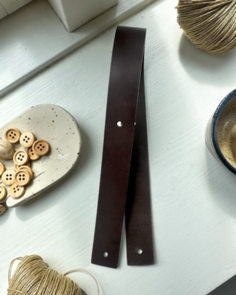 Petite Knit Leather Strap for Juno Bag - Dark Brown