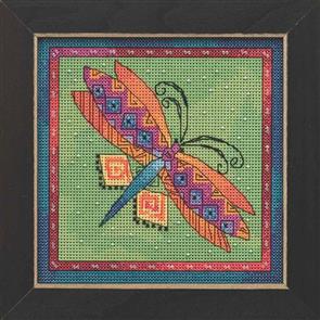 Mill Hill Laurel Burch Bead & Cross Stitch Kits: Dragonfly Lime