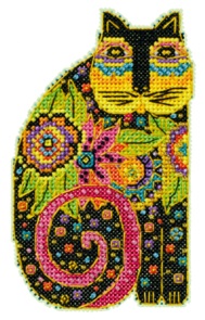 Mill Hill Cross Stitch Kit - Laurel Burch's Blossoming Feline