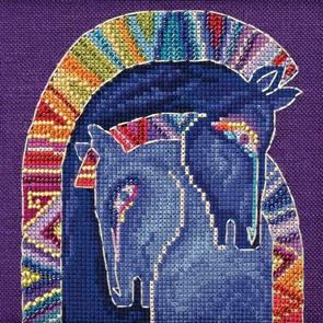 Mill Hill Laurel Burch Bead & Cross Stitch Kit: Embracing Horses