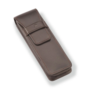 Staedtler Leather Pouch Case -  Double Pens Brown