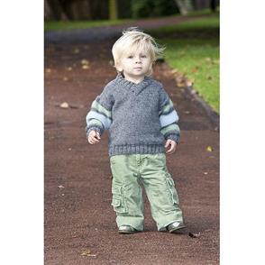 Lisa F Little Cupcakes LF13 Reverse Stocking Stitch Sweater with Stripe Sleeves