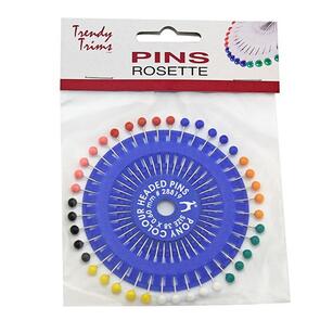 Trendy Trims  Wheel of Colour Headed Pins (Size 38 x 0.6mm)