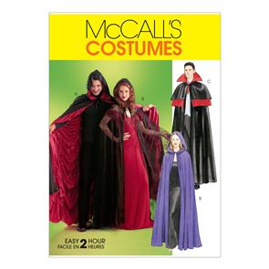 McCalls Pattern 4139 Misses'/Men's/Teen Boys' Lined & Unlined Cape Costumes