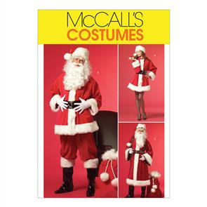 McCalls Pattern 5550 Misses'/Men's Santa Costumes and bag