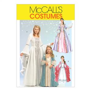 McCalls Pattern 5731 Misses'/Children's/Girls' Princess Costumes