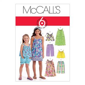 McCalls Pattern 5797 Children's/Girls' Tops, Dresses, Shorts and Pants