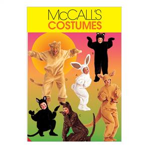 McCalls Pattern 6106 Adults'/Kids' Animal Costumes
