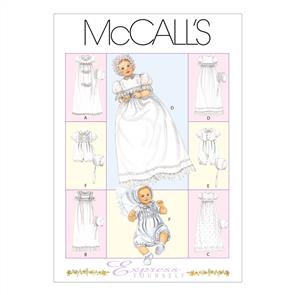McCalls Pattern 6221 Infants' Christening Gown, Rompers