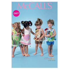 McCalls Pattern 6541 Infants' Top, Dress, Shorts and Appliqu&eacute;s