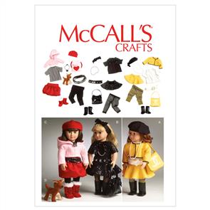 McCalls Pattern 6669 Clothes For 18' Doll, Accessories and Dog
