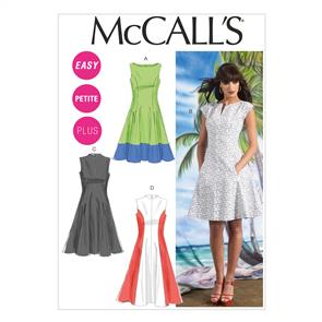 McCalls Pattern 6741 Misses'/Women's Petite Lined Dresses