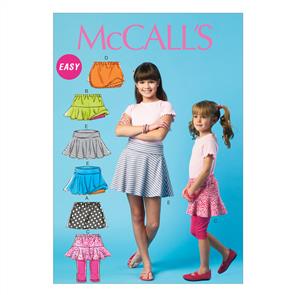 McCalls Pattern 6918 Children's/Girls' Skorts