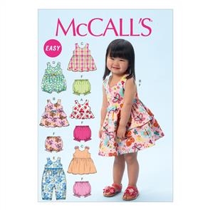 McCalls Pattern 6944 Toddlers' Top, Dresses, Rompers and Panties