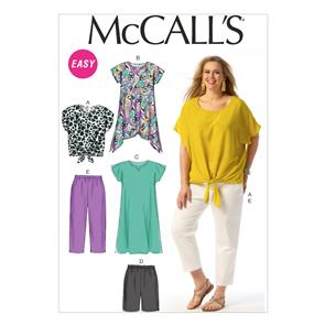 McCalls Pattern 6971 Women's Top, Tunic, Dress, Shorts and Pants