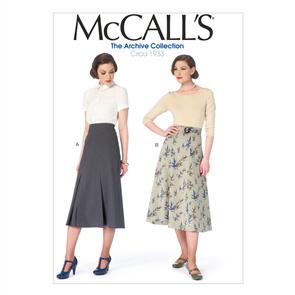 McCalls Pattern 6993 Misses' Skirts and belt