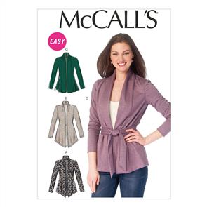 McCalls Pattern 6996 Misses' Jackets and belt