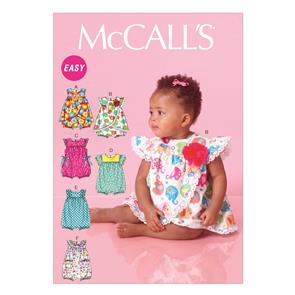 McCalls Pattern 7107 Infants' Rompers