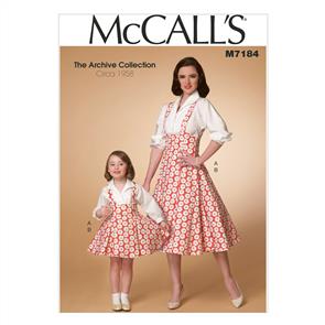 McCalls Pattern 7184 Misses'/Children's/Girls' Top and Jumper