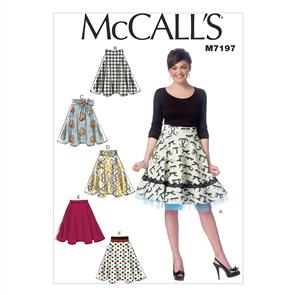 McCalls Pattern 7197 Misses' Skirts