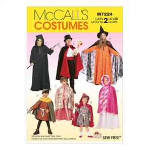 McCalls Pattern 7224 Children's, Boys' and Girls' Cape and Tunic Costumes