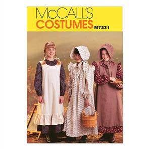 McCalls Pattern 7231 Girls' Pioneer Costumes