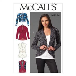 McCalls Pattern 7254 Misses' Cardigans