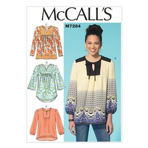 McCalls Pattern 7284 Misses' Tops